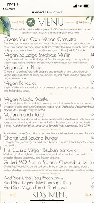 All these options! at Evviva in Toronto