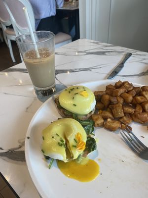 eggs benedict  at Evviva in Toronto