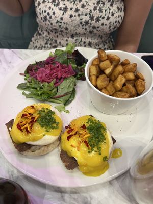 Eggs Benedict  at Evviva in Toronto