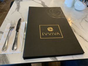 Menu at Evviva in Toronto