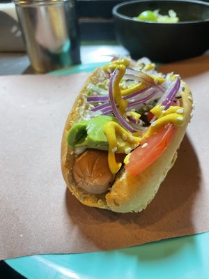 Hotdog  at La Cordobesita in Tulum