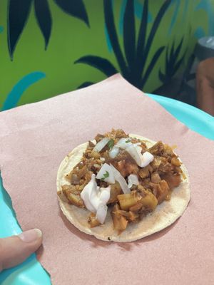 Jackfruit taco  at La Cordobesita in Tulum