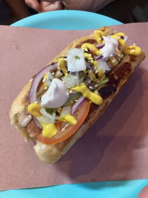 Hotdog  at La Cordobesita in Tulum