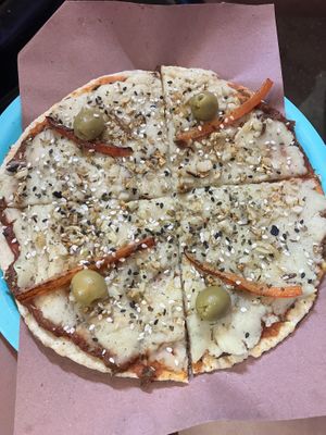 Garlic pizza  at La Cordobesita in Tulum