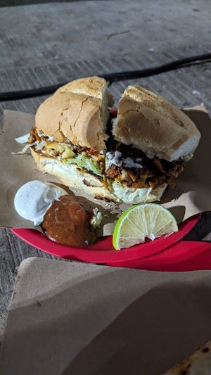 Torta Chorizo at La Cordobesita in Tulum