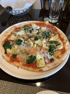 Vegan pizza at Trattoria 632 in Harrison