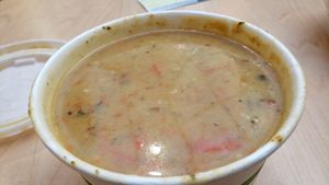 Potato vegetable chowder. Pretty tasty and spicy.  at Infusedlife Plant Based Emporium in Minneapolis