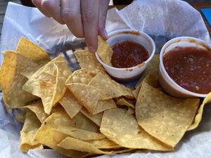 Chips and salsa at The Burrito Bar at Breeze Hill in Lansing