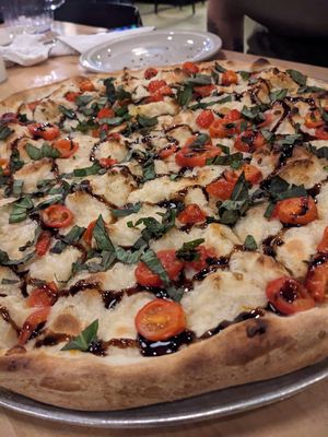 Caprese pizza (cheese, tomatoes, basil, balsamic) at Pies & Pints in Fayetteville