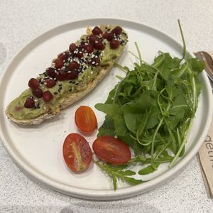 Smashed avocado toast  at Get Fresh in Bangkok