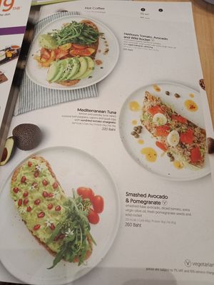 Menu at Get Fresh in Bangkok