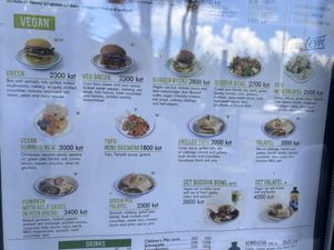 vegan menu  at Koktem in Astana