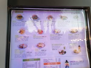 English vegan menu at Koktem in Astana