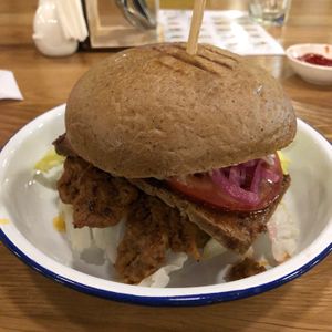 Vegan burger  at Koktem in Astana