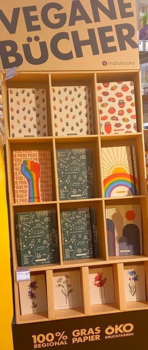 vegan zertifizierte notizbücher at SuperBioMarkt in Bonn