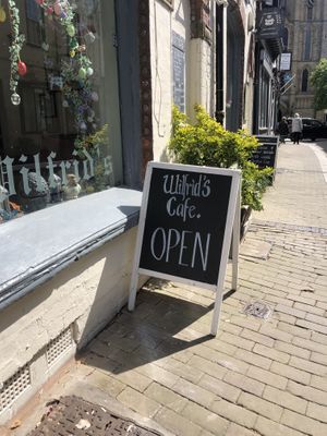 Outside   at Wilfrids Cafe in Ripon