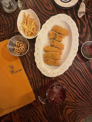Vegan chicken tenders and snacks  at Mr. Lee in Seoul