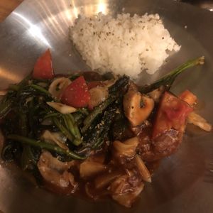 Vegan hamburger steak  at Mr. Lee in Seoul