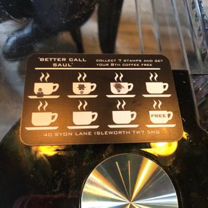 Loyalty card at Heisenberg Coffee Co in Richmond