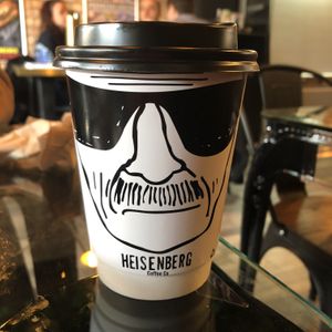 Heisenberg cup at Heisenberg Coffee Co in Richmond