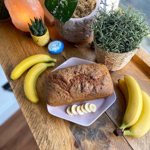 Freshly baked banana bread  at The Superfood Bowl in Cleckheaton