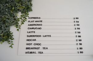 Freshly ground coffee at The Superfood Bowl in Cleckheaton