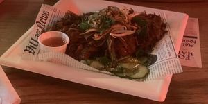 Mee Goreng with rice noodles. at Foodhallen in The Hague