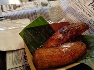Fried banana at Foodhallen in The Hague