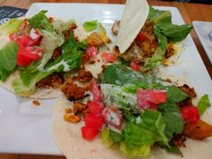 Breakfast tacos at The Plant Based & Juice Bar in Danville