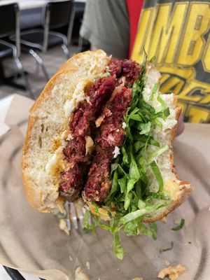 Beet burger  at The Plant Based & Juice Bar in Danville