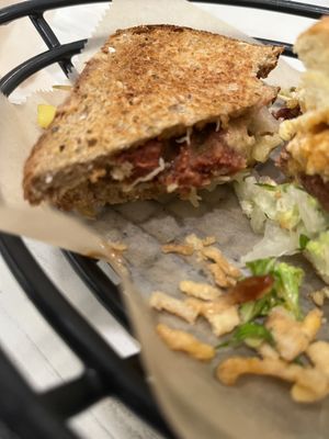 Rueben (why can’t I remember to take pics before bites??? 🙄)  at The Plant Based & Juice Bar in Danville