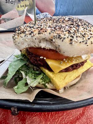 Breakfast everything bagel was incredible  at The Plant Based & Juice Bar in Danville