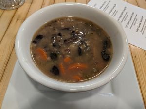 2/29/20 wild rice vegetable soup at The Plant Based & Juice Bar in Danville