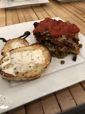 Veg lasagna presentation 😋 at The Plant Based & Juice Bar in Danville