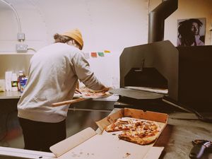 Testing out our vegan pepperoni  at Marley's Pizza in Clitheroe