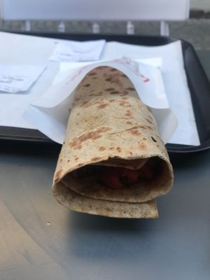 Vegan Piadina with veggies and Harrissa  at La Caveja in Belluno