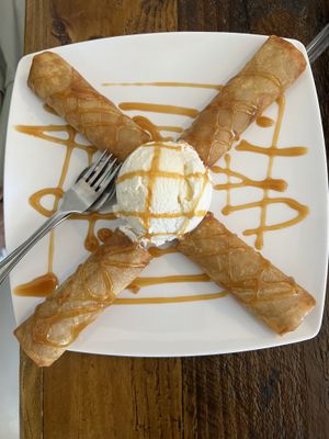 Fried Banana with Ice Cream   at Chada Thai in Norman