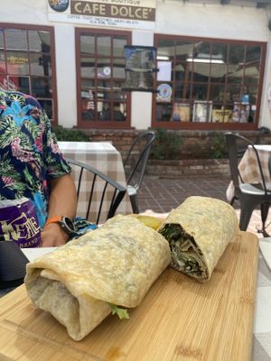 Yummy vegan wraps and sandwiches! at Cafe Dolce in Solvang