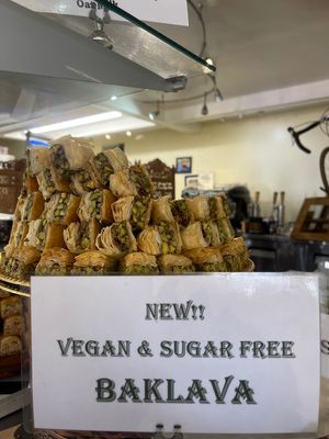Vegan and sugar free baklava made by owners brother!  at Cafe Dolce in Solvang