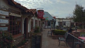 Outdoor seating at Cafe Dolce in Solvang