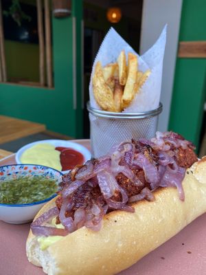 Vegan Hot Dog  at Mr Veggie San Pedro in San Pedro