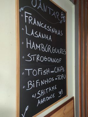 Menu at Shanti in Braga