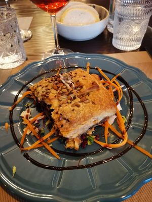 Strudel zucca at Il Pangolino in Casale Monferrato