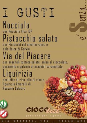 A few gourmet Vegan flavours at Ciocolat Oltre il Gelato in Toscolano Maderno