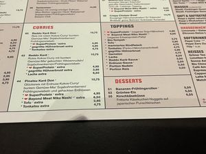 Menu   at MoschMosch in Mannheim