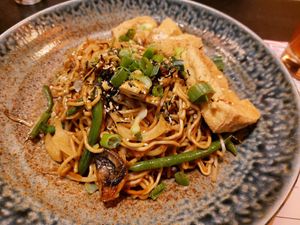 Wheat noodles with tofu at MoschMosch in Mannheim