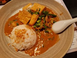 Peanut curry with tofu topping at MoschMosch in Mannheim