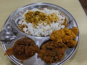 3dish +rice combo at Veg Chat in Kuala Lumpur