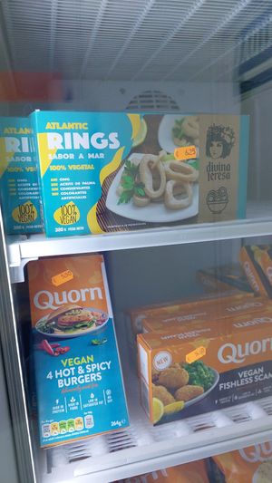 Different frozen products at Planeta Vegano in Madrid