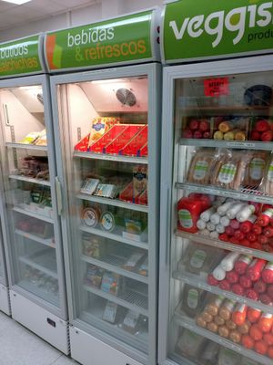 Vegan meats at Planeta Vegano in Madrid